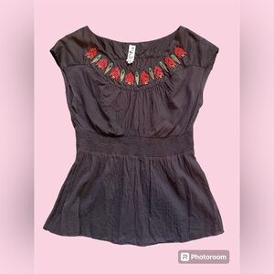 🖤Anthropologie beaded blouse🖤